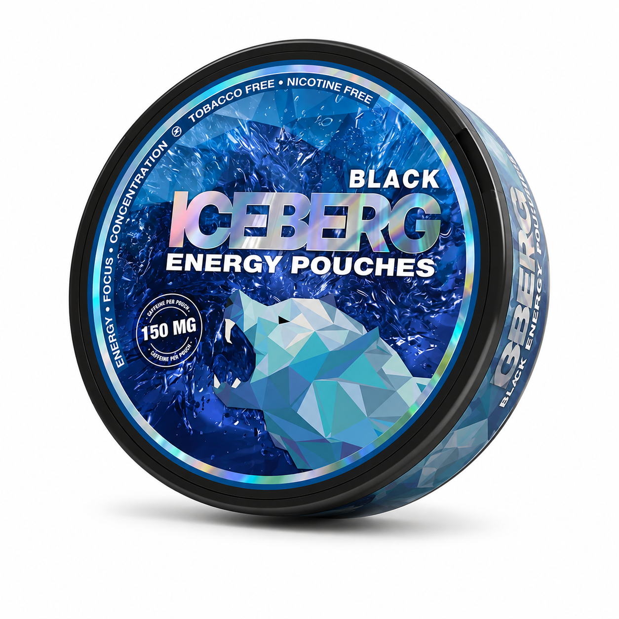 Iceberg Pouches Black Energy – 150 mg Koffein, ohne Nikotin