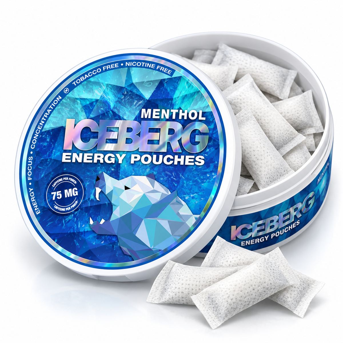 Iceberg Energy Pouches  - Menthol 75 mg Koffein,