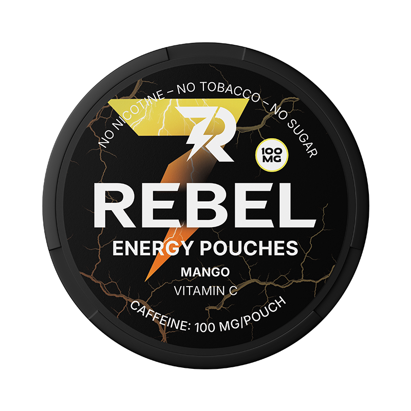 REBEL ENERGY Mango Pouches – Nikotinfreie Energy Beutel | Tropischer Mango Geschmack