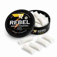 REBEL ENERGY Mango Pouches – Nikotinfreie Energy Beutel | Tropischer Mango Geschmack