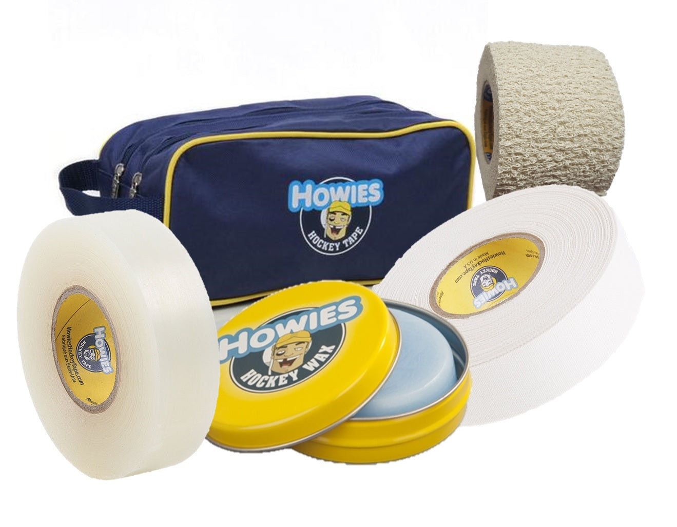 Howies Hockey SET, Tasche, Tape, Griptape und Stutzentape weiß