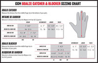 CCM Tacks Goalie Blocker Intermediate – Weiß / Regular (Stockhand)