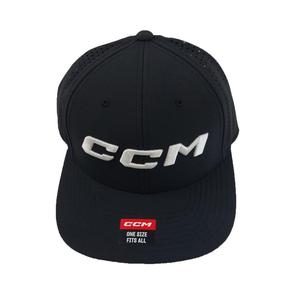 CCM Cap Big Logo Flat Brim schwarz jun/sen. Kappe – Halona