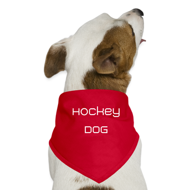Hunde-Bandana Hockey DOG, Hunde Bekleidung Halstuch - Rot