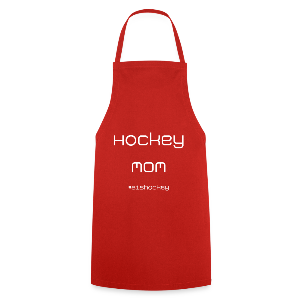 Kochschürze Hockey MOM für Eishockey Mütter - Rot