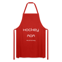 Kochschürze Hockey MOM für Eishockey Mütter - Rot