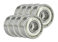 ABEC 11 bearings for inline skates, 608 Z chrome-plated steel, set of 8
