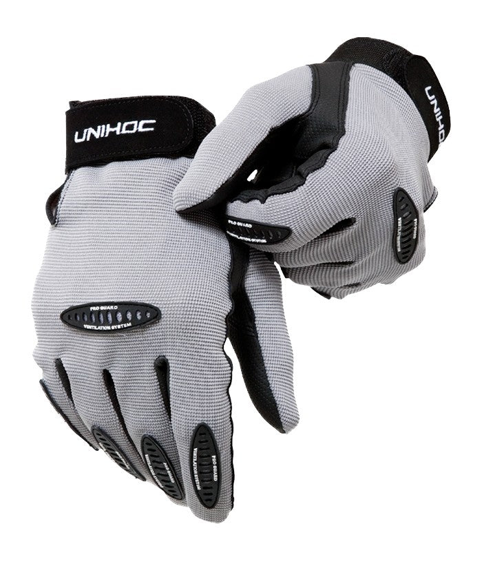 Unihoc floorball goalkeeper gloves groaphite S-XXL