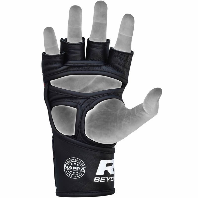 RDX Gym Grappling Blood Double Strap Glove Fitness
