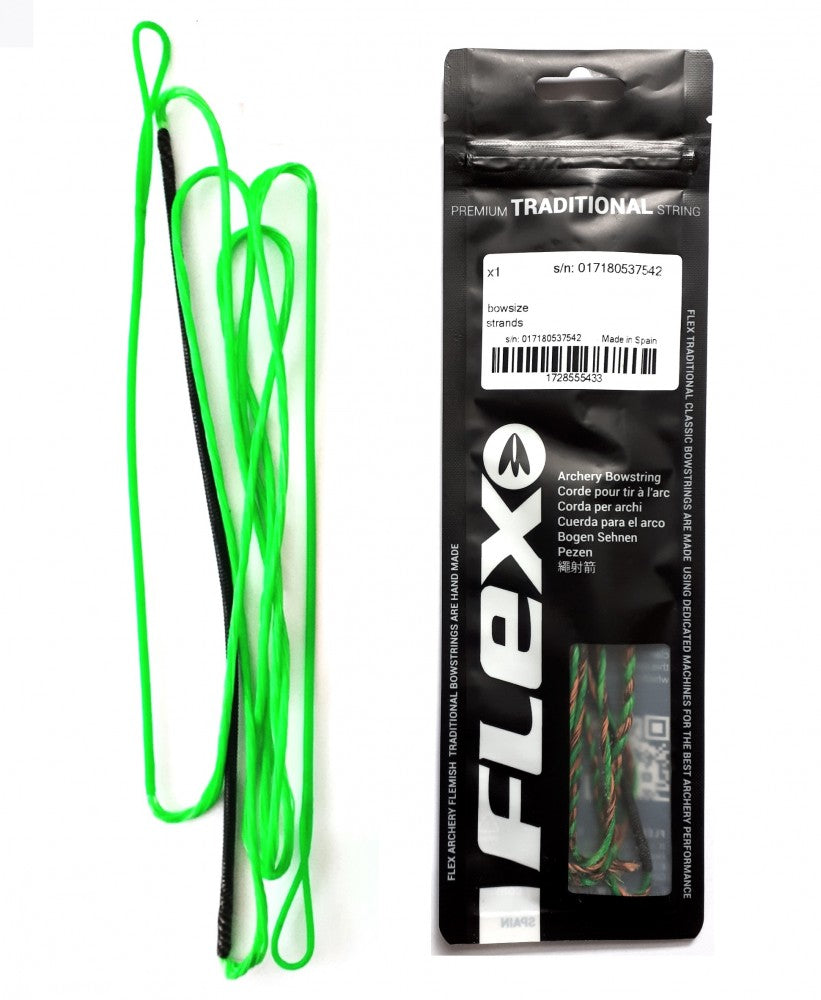 Flex Dacron string 66" 16 strand Classic neon green recurve bow