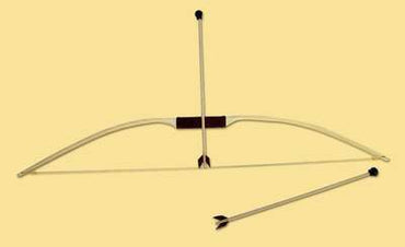 Bow and arrow with 2 padded arrows and leather strap