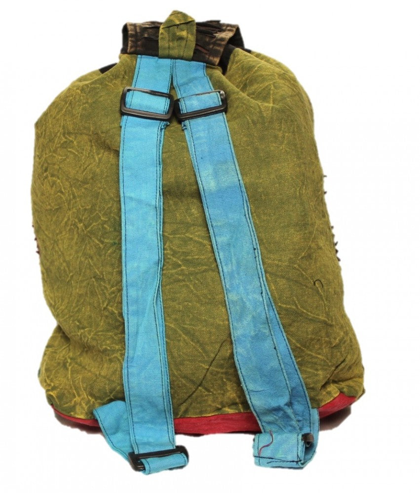 Hippie Rucksack stone washed, cultbagz flower 08