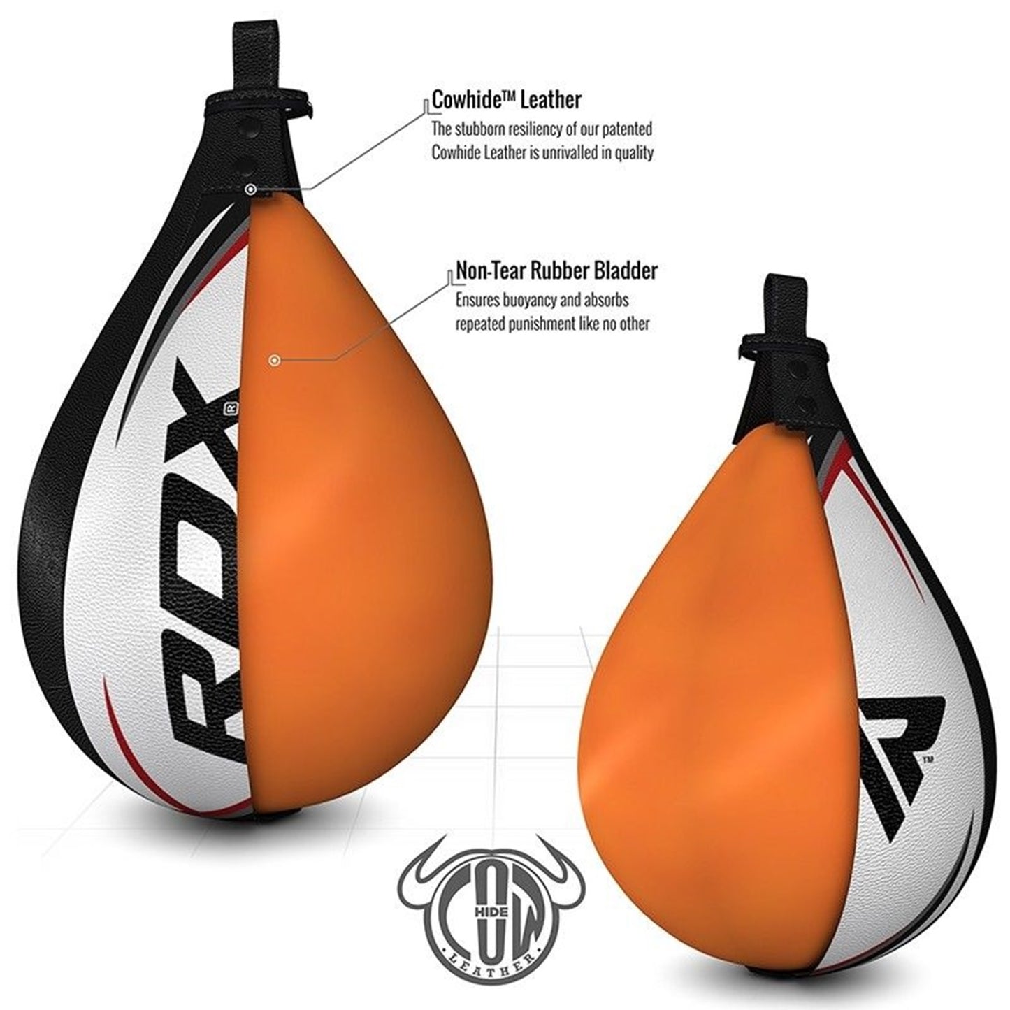 Punching Ball Speed ​​Leather S2 by RDX white