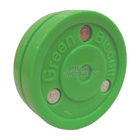 Green Biscuit training puck for ice hockey, hockey puck asphalt