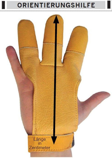 Archery gloves full finger Halona, ​​shooting gloves S-XL for archery black