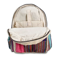 Backpack made of hemp, cultbagz Nepal hand made, bagpack stripes