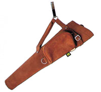 Traditional archery quiver, halona, ​​leather side quiver with clip 50x15 cm