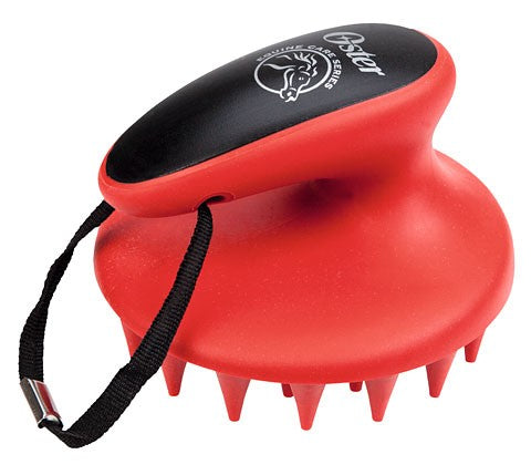 Oster rubber nub curry comb, curry comb for horses red/black