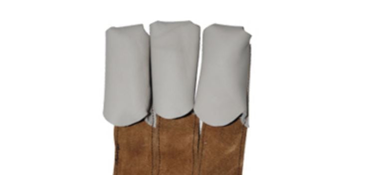 Shooting glove, bow glove suede white cap, traditional XS-XL