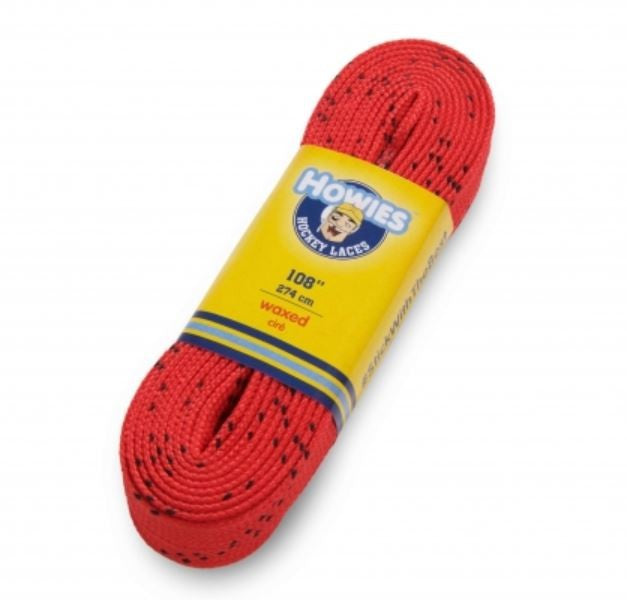 Howies colored Wax Molded Tip laces red