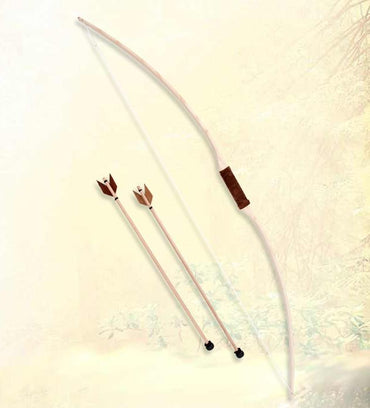 Bow and arrow with 2 padded arrows and leather strap 101cm