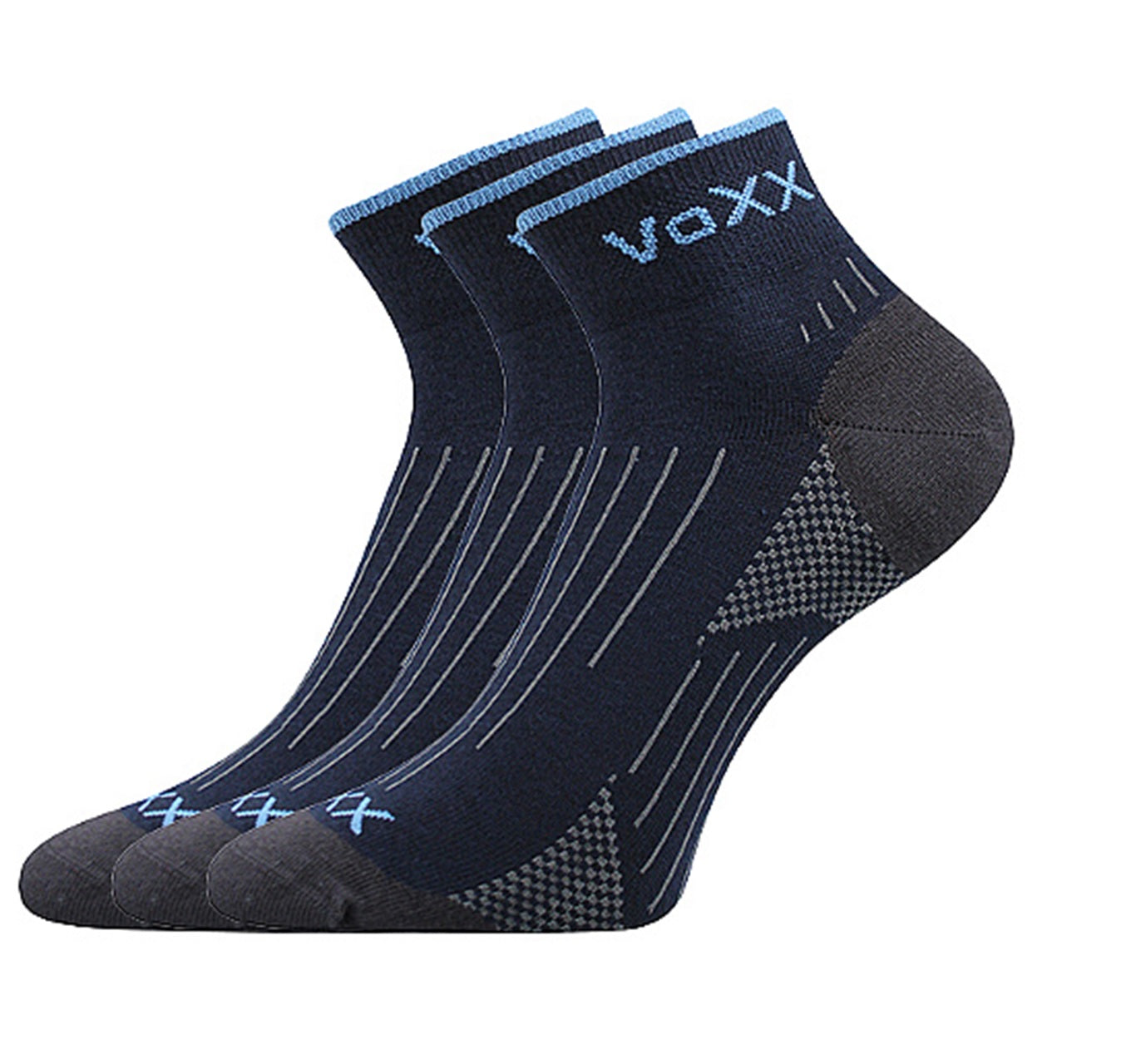 3 pairs of sport socks short navy Voxx outdoor socks