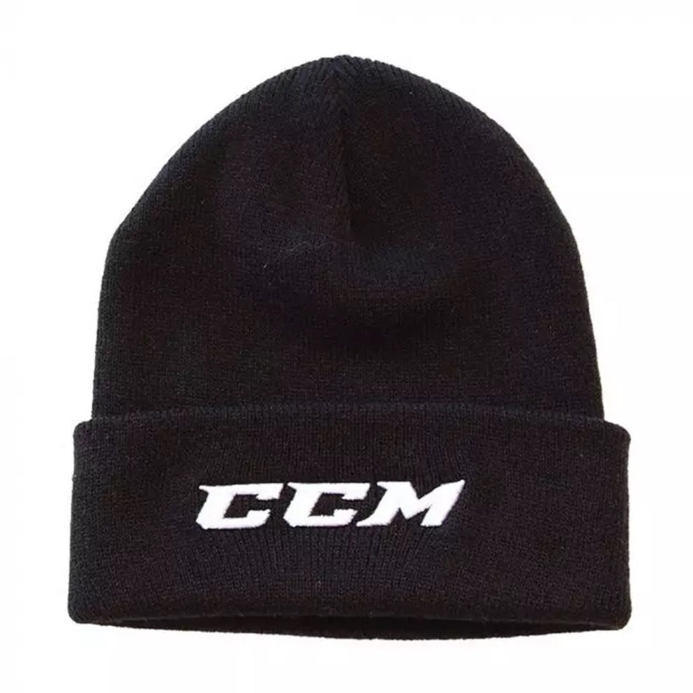 CCM Mütze Eishockey Team Cuffed Beanie SR Schwarz One Size