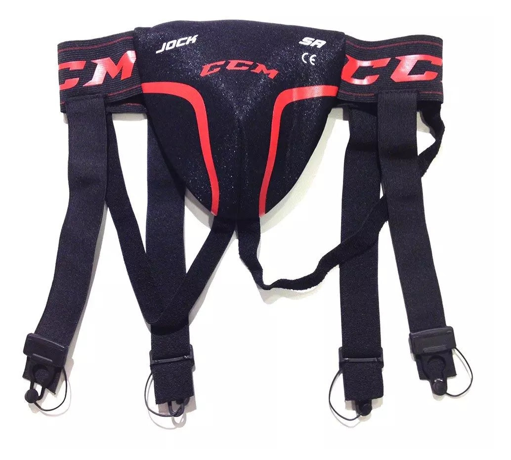 CCM Protezione per l'inguine e supporto per calzini Toque Jock Strap Combo junior