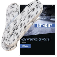 Shoelaces hockey waxed white 84-130
