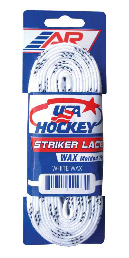 USA Hockey Schnürsenkel White Waxed 72" - 132"