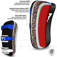 RDX T1 Curved Thai Kick pad Avambraccio per arti marziali blu