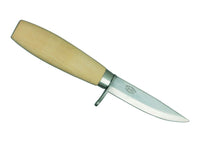 Coltello da intaglio Mora, coltello per bambini, acciaio al carbonio, protezione per le dita, betulla oliata