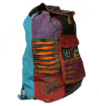 Hippie backpack stone washed, cultbagz flower 09