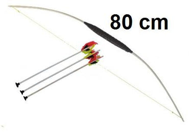 Arco e Freccia 80cm -piccolo Apache- per bambini 3 frecce