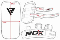 RDX T1 Curved Thai Kick pad Schlagpolster Kampfsport Unterarm blau