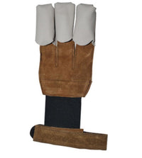 Shooting glove, bow glove suede white cap, traditional XS-XL