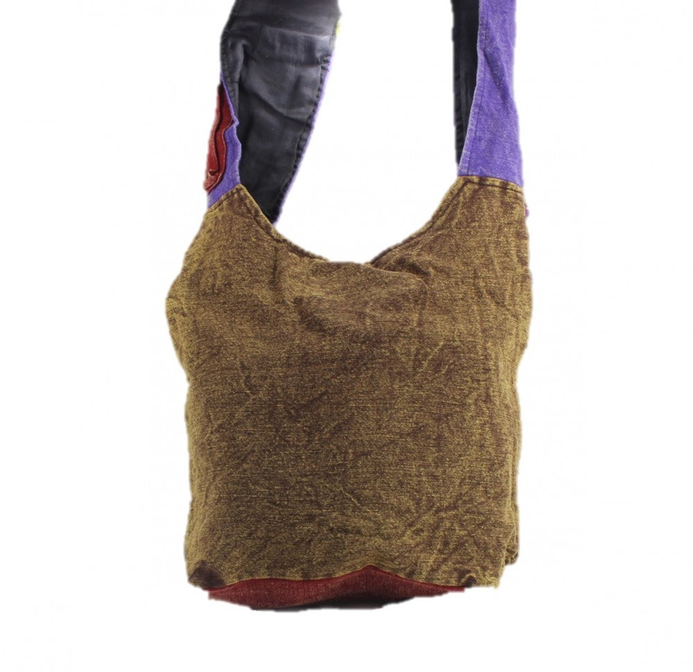 Borsa hippie borsa a tracolla in cotone, borsetta, serie gufo cultbagz fatta a mano