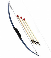 Colored bow and arrow with 3 arrows made of ash wood 80 cm