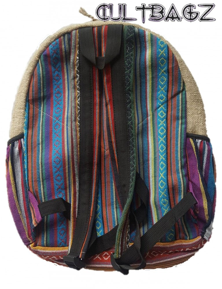 Backpack Nepal hand made cultbagz striped line