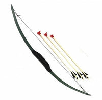 Colored bow and arrow with 3 arrows made of ash wood 100 cm