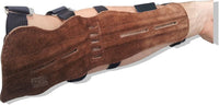 Parabraccia tradizione Bingnami Italia, protezione manica lunga realizzata in pelle scamosciata per tiro con l'arco