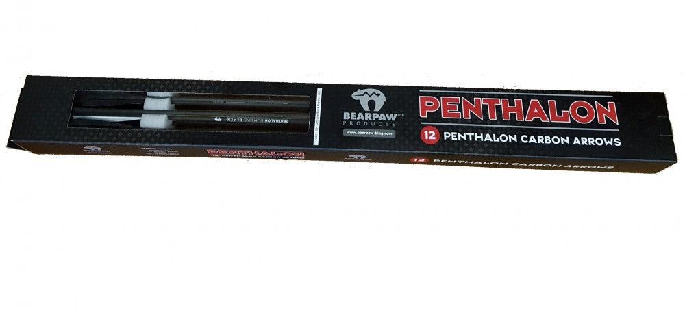 12x Freccia in carbonio nero linea sottile Penthalon 32 Bearpaw Spine 400-1000