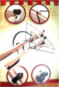 Wooden crossbow, historical, 56x50 cm, children's crossbow incl. 2 arrows