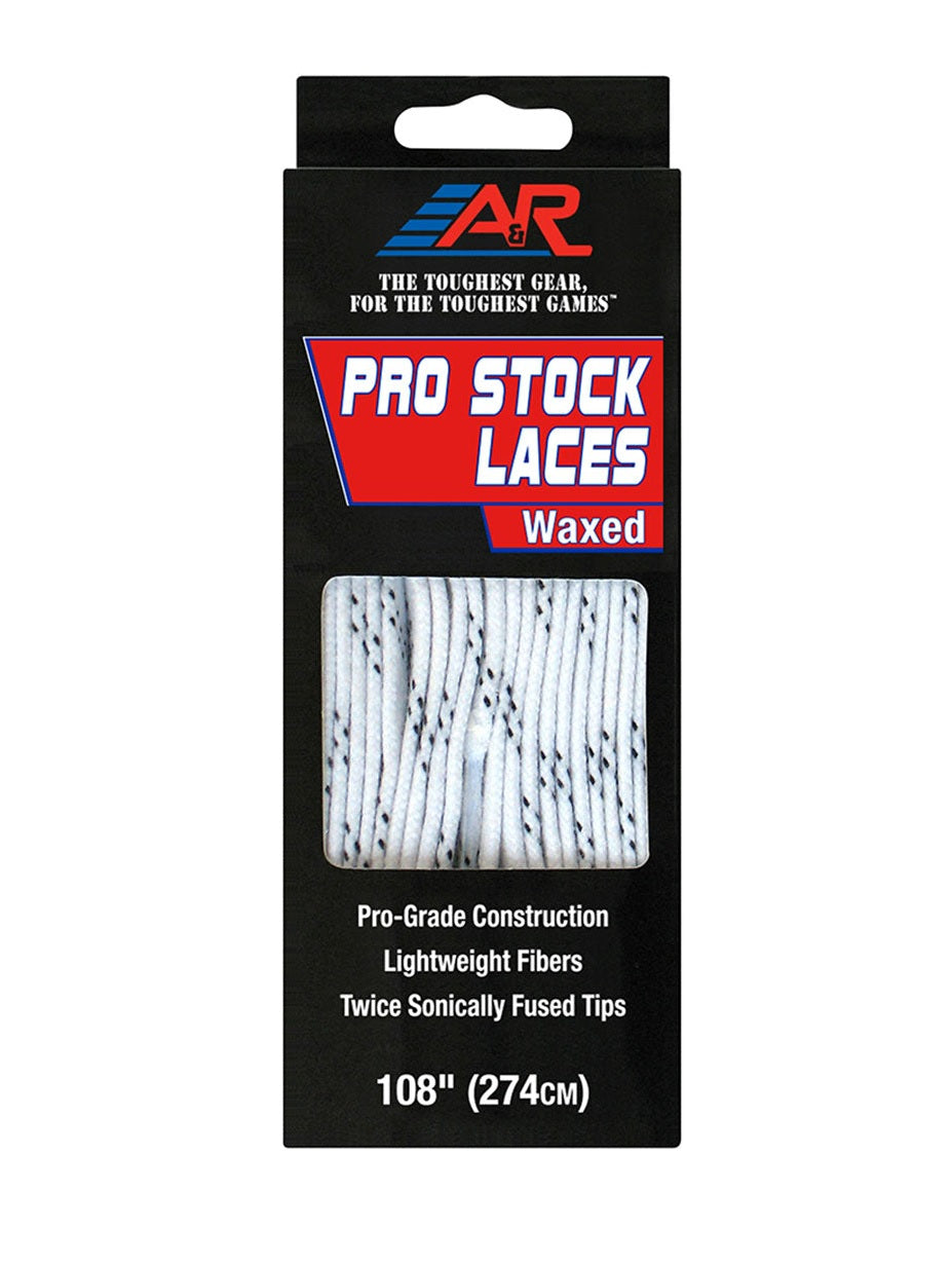 Hockey Pro Stock Laces Waxed White 72 - 132 inches